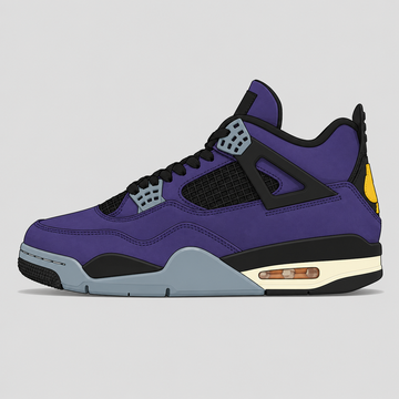 Purple & Gold sneaker illustration