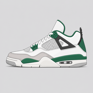 pine-green sneaker illustration