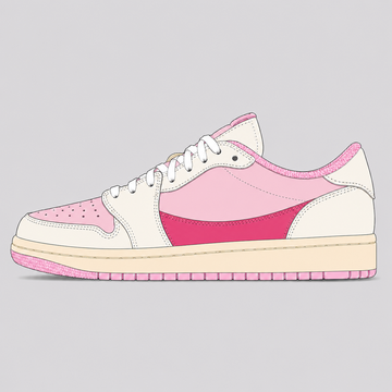 Mocha sneaker illustration