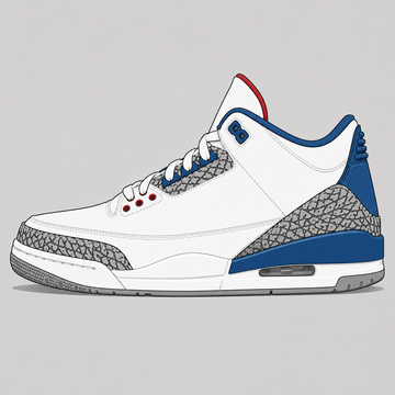 true-blue sneaker illustration